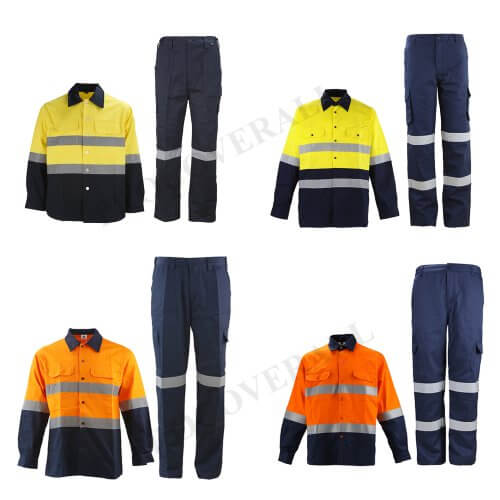 chemise et pantalon réfléchissants pour l'industrie minière